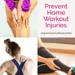 pinterest pin for helpful hints to prevent home workout injuries