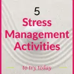 pinterest pin picture of zen garden stress management activities