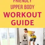 man lifting weights at home with text overlay beginner friendly upper body workout