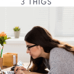 woman working on a computer with bad posture. text overlay bad posture? focus on these 3 things