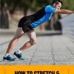 man stretching his calves with text overlay how to stretch and release tight calves