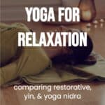 woman doing restorative yoga