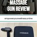 pinterest pin, hydragun massage gun review