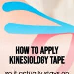 pinterest pin - how to apply kinesiology tape