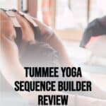 woman doing yoga - pinterest pin tummee review